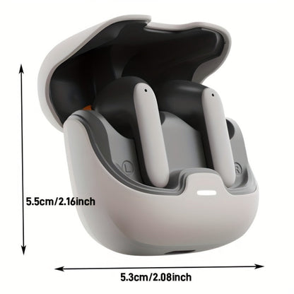 Low Latency Game Mode TWS Wireless Earbuds Bluetooth 5.4, Long Range Noise Cancelling Mic Fast Charging Wireless Charging Case