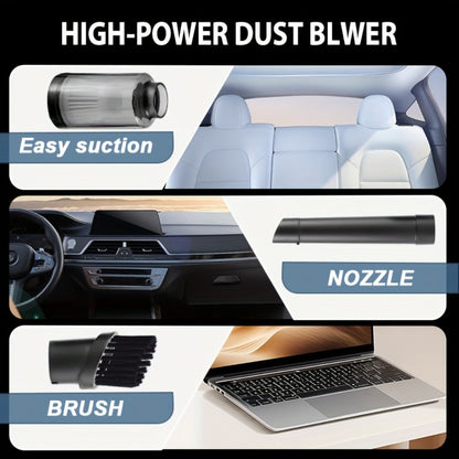 130000 RPM Portable Turbo Fan Blower & Vacuum 2-in-1, USB Rechargeable Cordless Handheld Air Blower for Dust Removal
