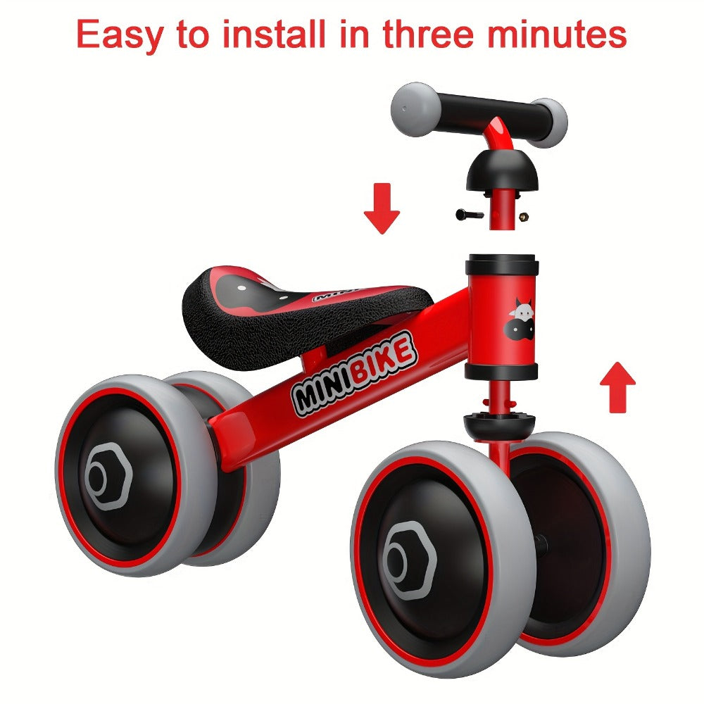 Baby Balance Bike for 1 Year Old Boys Girls No Pedal 4 Wheel Infant Toddler with the Listed Color, Size or Set Options for Everyday Use