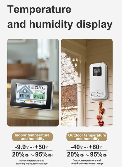 Indoor Outdoor Thermometer | Wireless Hygrometer Home Patio Greenhouse