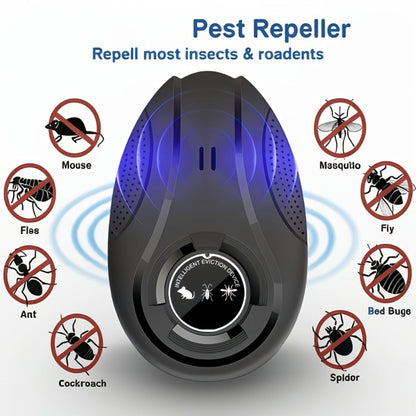 Ultrasonic Pest Repeller for Home Indoor, Plug-In Electronic Mosquito Cockroach Mouse Ant Spider Device for House Office Warehouse