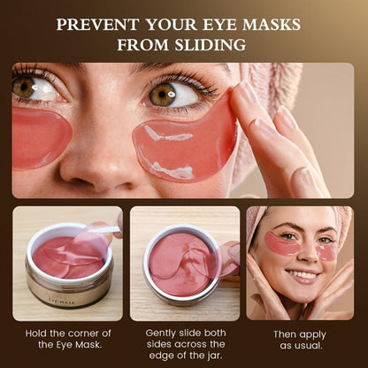 Caffeine Under Eye Patches 60pcs Depuffing Dark Circle Reducer with Hyaluronic Acid Collagen Glycerin Deep Hydrating Moisturizing Eye Mask