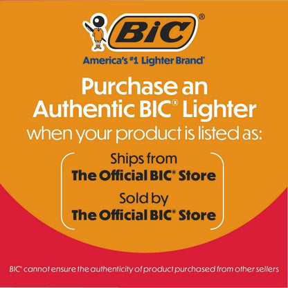 BIC Classic Maxi Pocket Lighters Assorted Colors 8-Count Tray - Reliable Everyday Lighter for Home