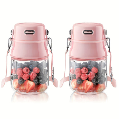 Personal Blender USB-C Rechargeable 27oz - 10-Blade Portable Smoothie Blender with Shoulder Strap