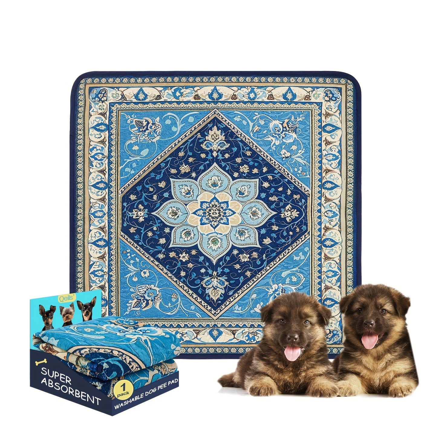 Washable Reusable Dog Pee Pads – Super Absorbent Non-Slip Puppy Training Pads in Multiple Sizes | Heavy-Duty Leakproof Pet Pads for Floor