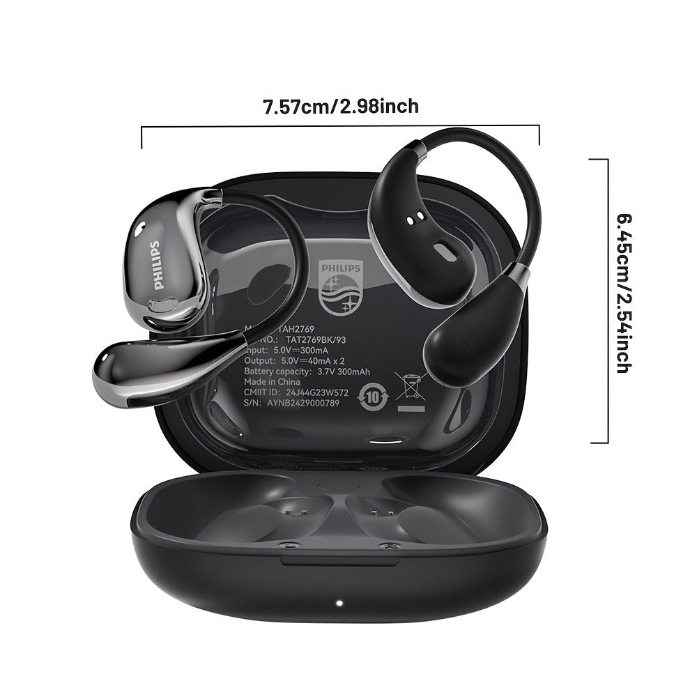 Wireless Earbuds Philips TAT2769 Bluetooth 5.4 Earhooks with Call Noise Reduction Mic in Three Colors