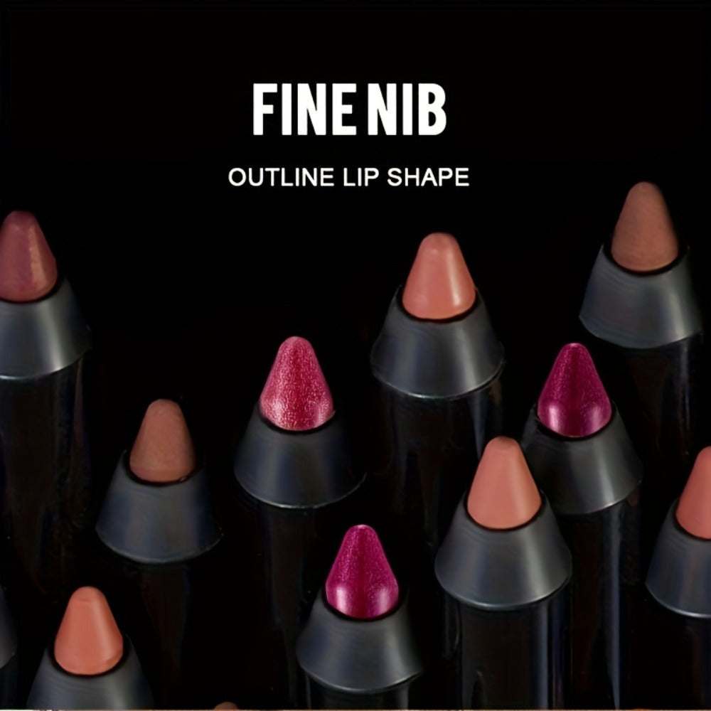 Lipstick Set, SANSUMMER 6-Piece Matte Velvet Crayon Collection in a Black Presentation Gift Box