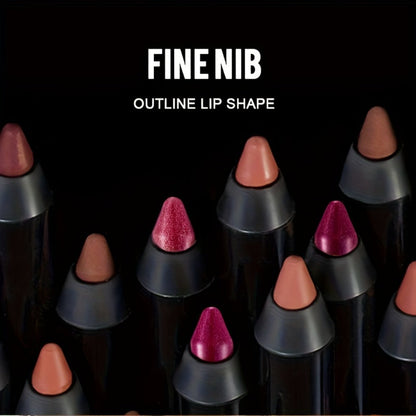 Lipstick Set, SANSUMMER 6-Piece Matte Velvet Crayon Collection in a Black Presentation Gift Box