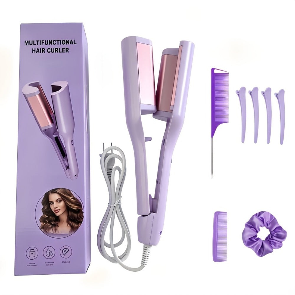32mm Curling Iron 30-Second Rapid Heat – Adjustable Temperature U-Shaped & M-Shaped Long-Lasting Curls Salon-Smooth Frizz-Free Hair Styling