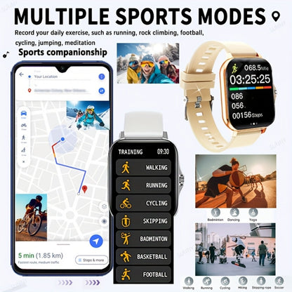 Smartwatch 1.83 Inch Full Touch with Bonus Strap, Calling, Pedometer and Exercise Modes in Two Colors