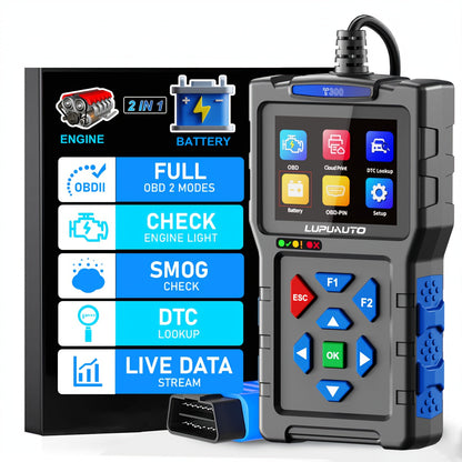 T200 or T300 OBD2 Scanner with Color Screen, I/M Readiness Menu and T300 Battery Check Option