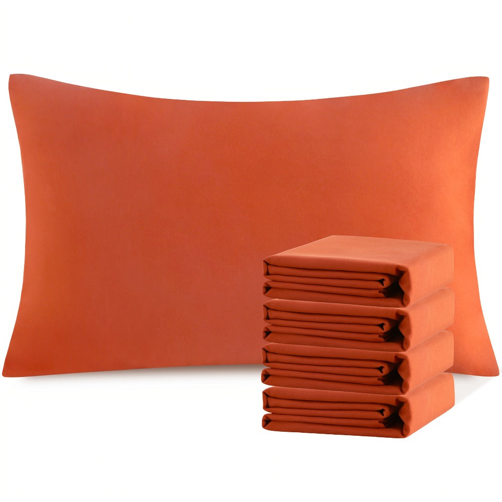 Pillowcases 4 Pack Queen 20x30 – Brushed Microfiber Soft Wrinkle-Free Fade-Resistant Envelope Closure Solid Color 32 Colors