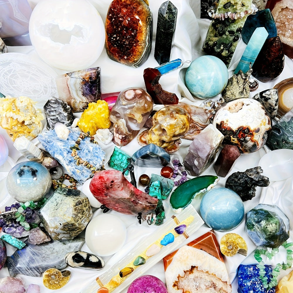 Bohemian Luxury Crystal Collector Box Gift Set - Romantic Home Decor & Holiday Gift for Parents, Friends