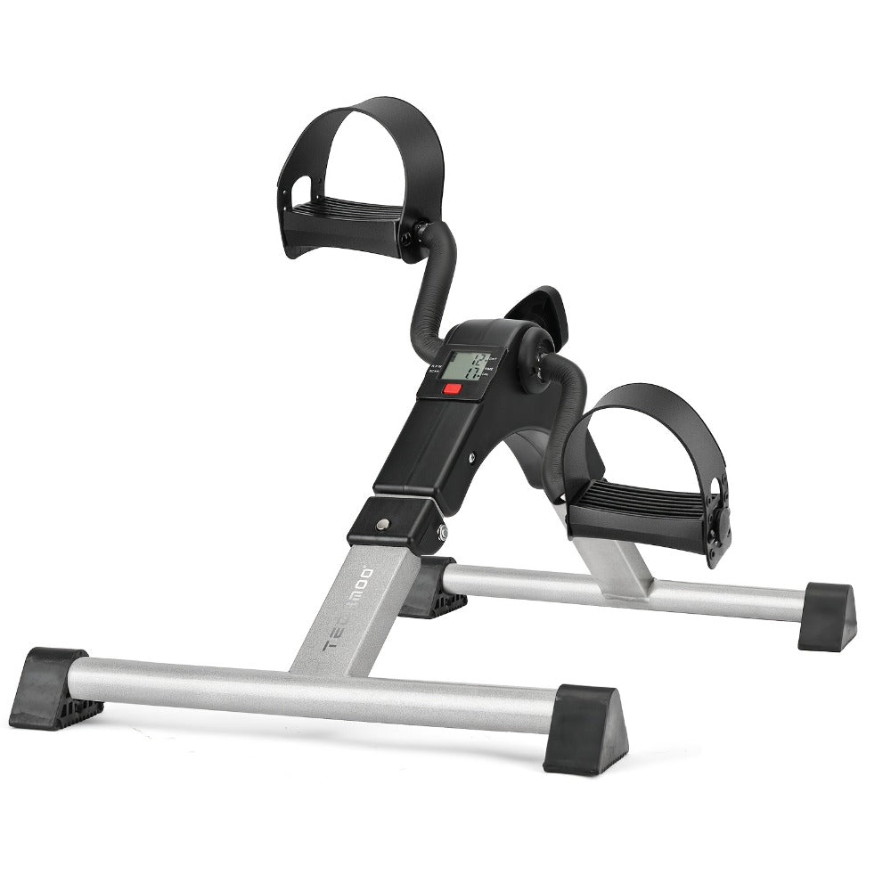 Portable Elliptical Trainer Mini Exercise Bike Under Desk Pedal Exerciser LCD Display for Entryways, Bedrooms and Living Spaces