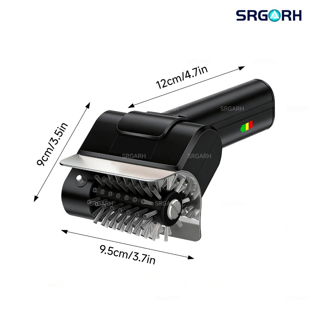 Electric BBQ Grill Brush Cordless Rechargeable Grill Cleaner with 800 RPM Rotating Head, 2000mAh Battery