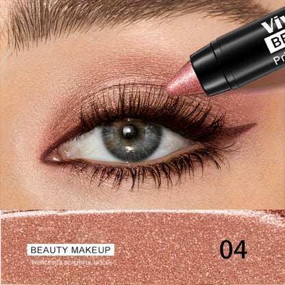 Eyeshadow Sticks 7-Piece Set Pop Color Matte, Easy Apply Smoky Eye Makeup Pencils with Eyebrow Pencil