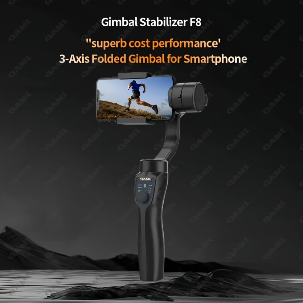 Handheld 3-Axis Smartphone Gimbal Stabilizer with Wireless Bluetooth No App Required Anti-Shake Video Recording