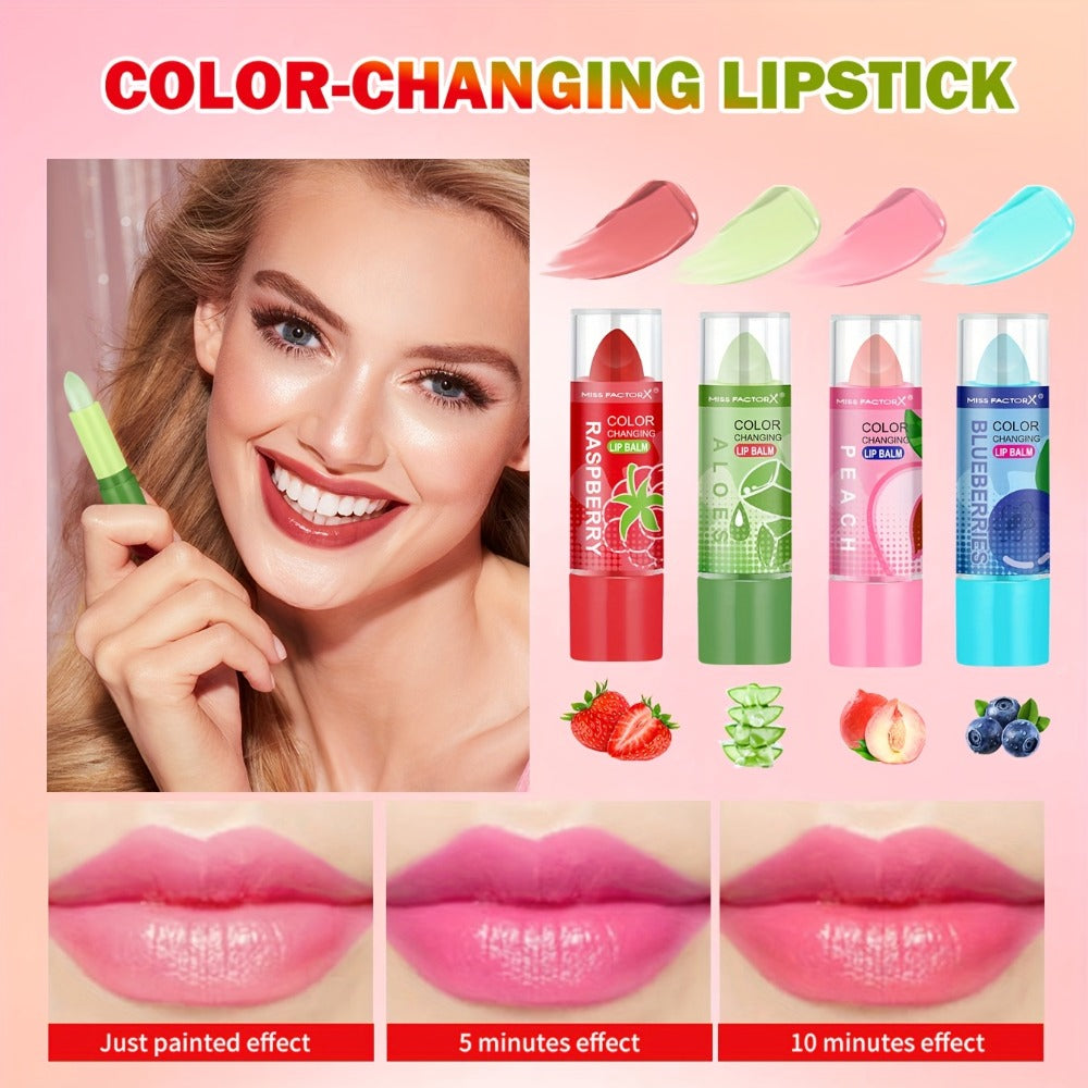 Color Changing Lipstick Set 8 Pcs, pH-Reactive Mood Lip Color, Wear, Anti-Transfer Formula
