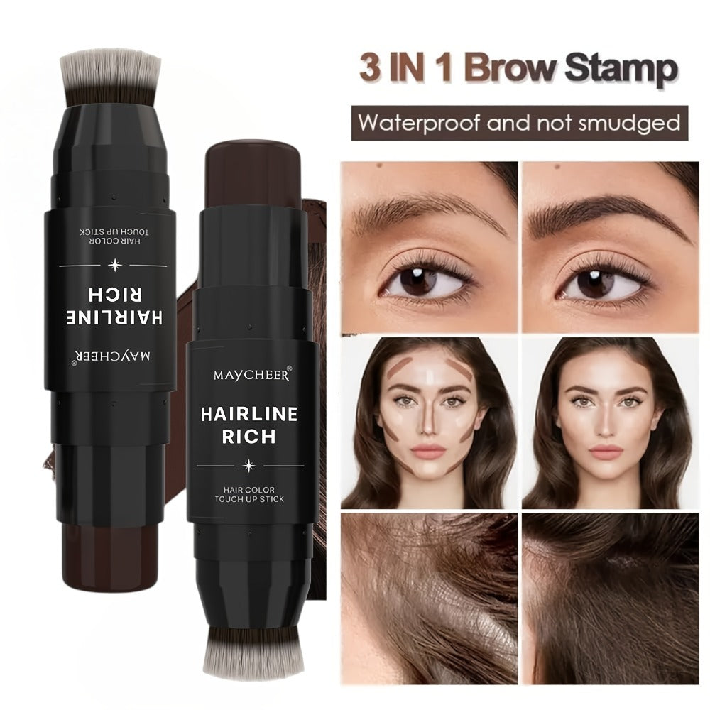 Root Touch-Up Hair Color Pen with Brush Applicator, Instant Gray & White Hair Coverage, Plant Squalane Nourishing Formula