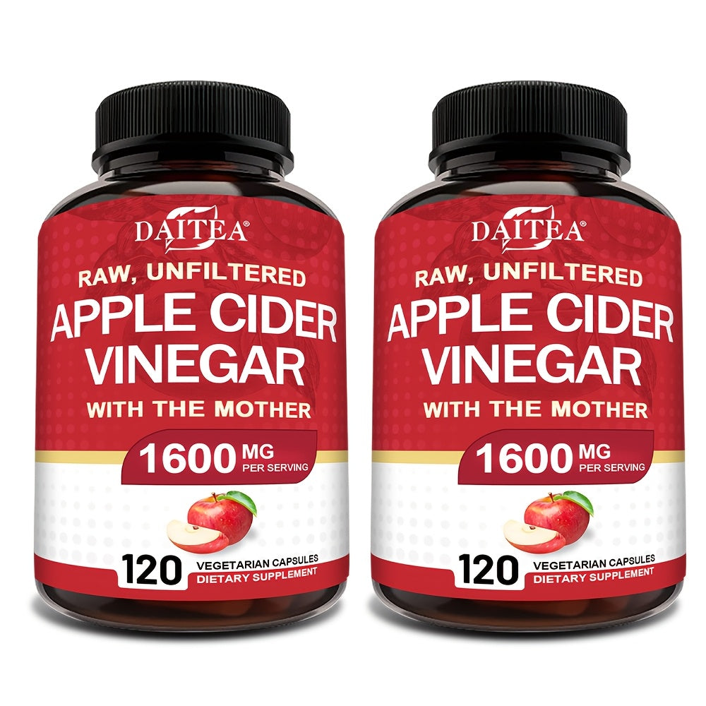 Apple Cider Vinegar Capsules 1600mg with Vitamin & Mineral Blend, Digestion for Bath Time, Home Spa and Personal Care