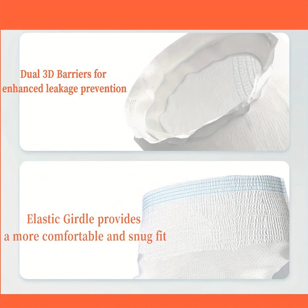 Disposable Incontinence Underwear for Seniors, High Absorbency Leak-Proof Pull-On Briefs, Ultra-Thin Breathable Cotton for Men & Women