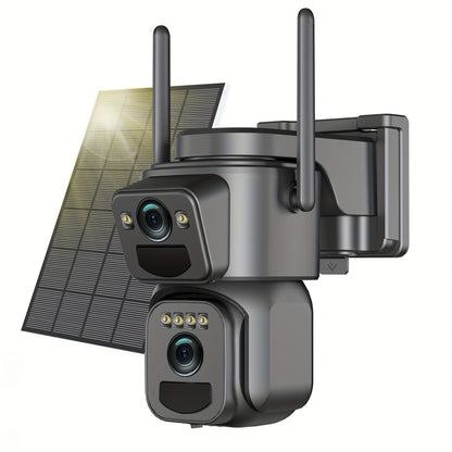 Security Camera QW8 2K Solar Model with 10x Optical Zoom, 360 PTZ, Color Night Vision and IP66