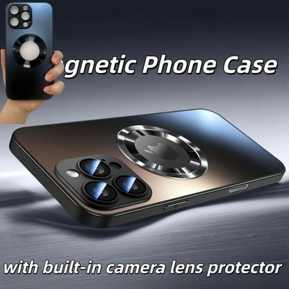 Phone Case Frosted Tempered Glass and TPU Cover with Integrated Lens Film for Select iPhones