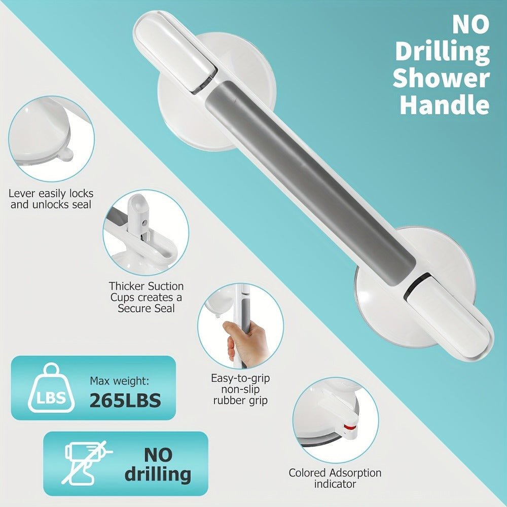 Safety Grab Bar for Seniors - Suction Cup Handrail for Bathroom, Bathtub Rail, Elderly Assist Handle