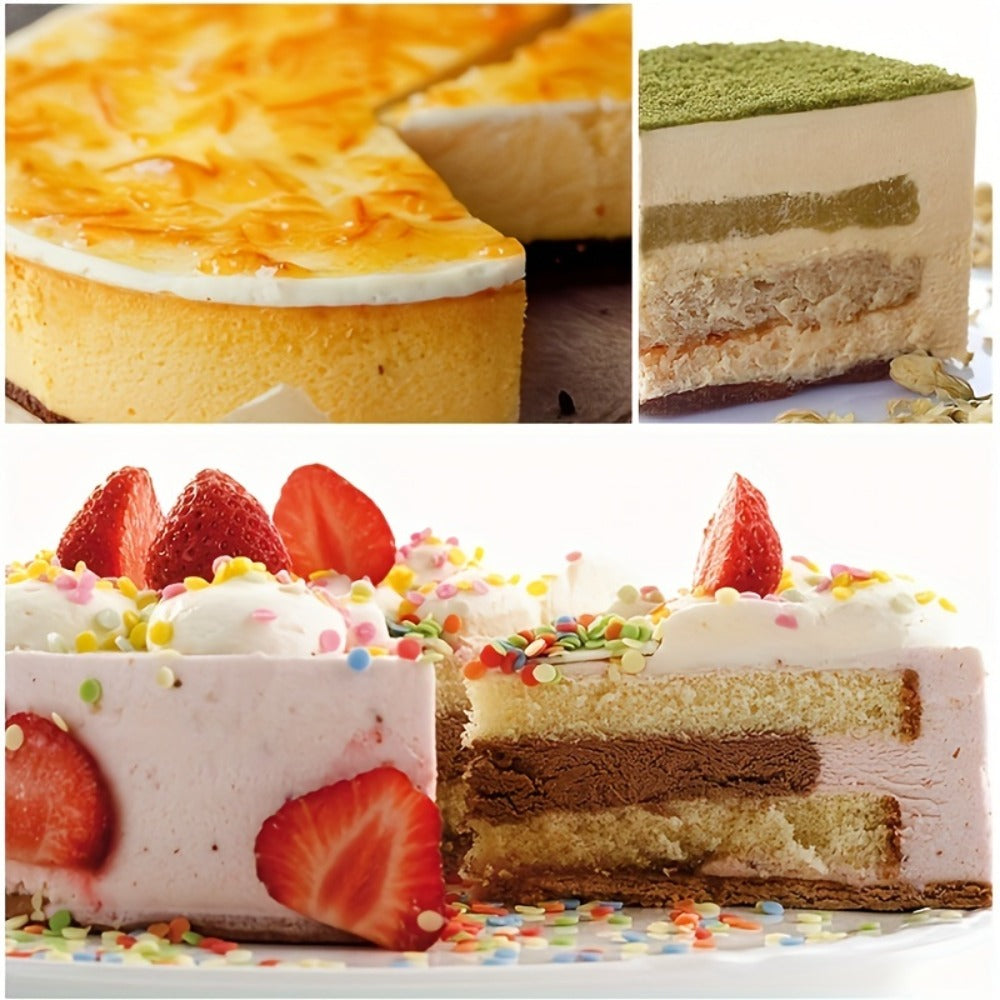 Adjustable Stainless Steel Cake Ring Mold 2-Pack, Retractable Round Mousse Cake Ring 6.3" to 11.8" Diameter