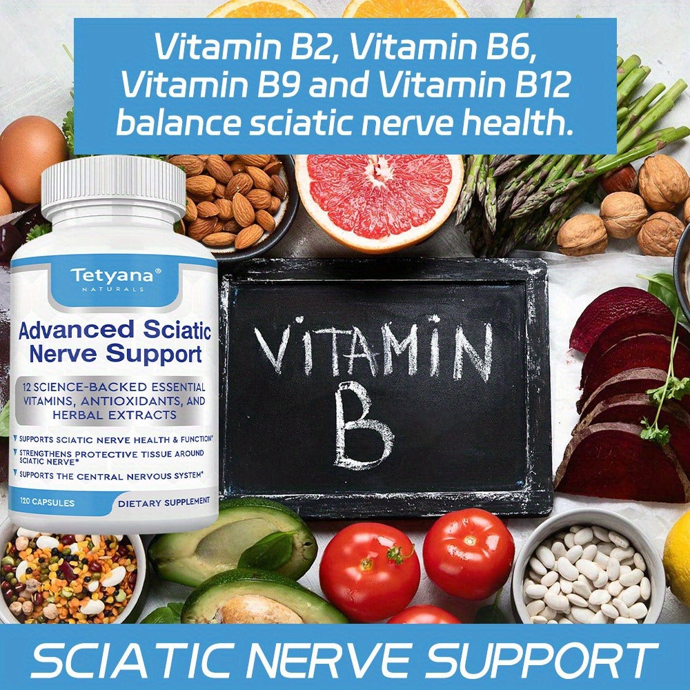 Neuro Health Support Supplement 120 Capsules with 12 Essential Vitamins & Antioxidants for Nervous System
