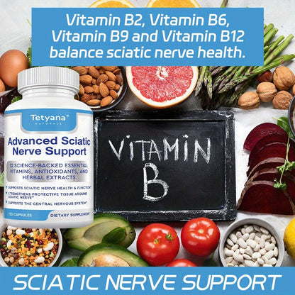 Neuro Health Support Supplement 120 Capsules with 12 Essential Vitamins & Antioxidants for Nervous System