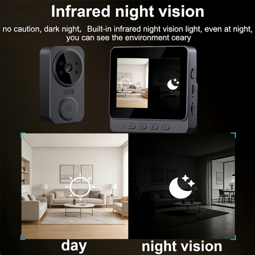 170° Wide Angle Video Doorbell Camera 1080P with 4.3" HD Monitor - No WiFi No App No Subscription