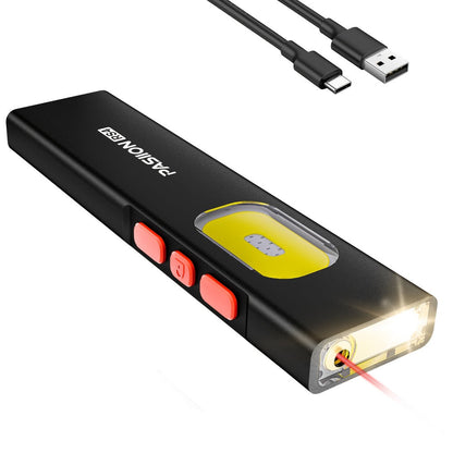 Multi-Function EDC Flashlight 11 Lighting Modes, UV Infrared Red Laser COB Work Light Magnetic Tail
