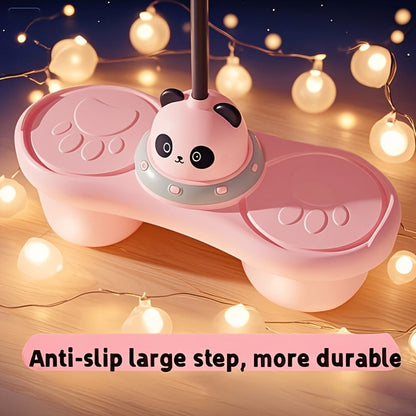 Kids Cartoon Panda Jumping Ball with Handle, Double Bouncy Ball Balance Training Toy, 24.6" Size