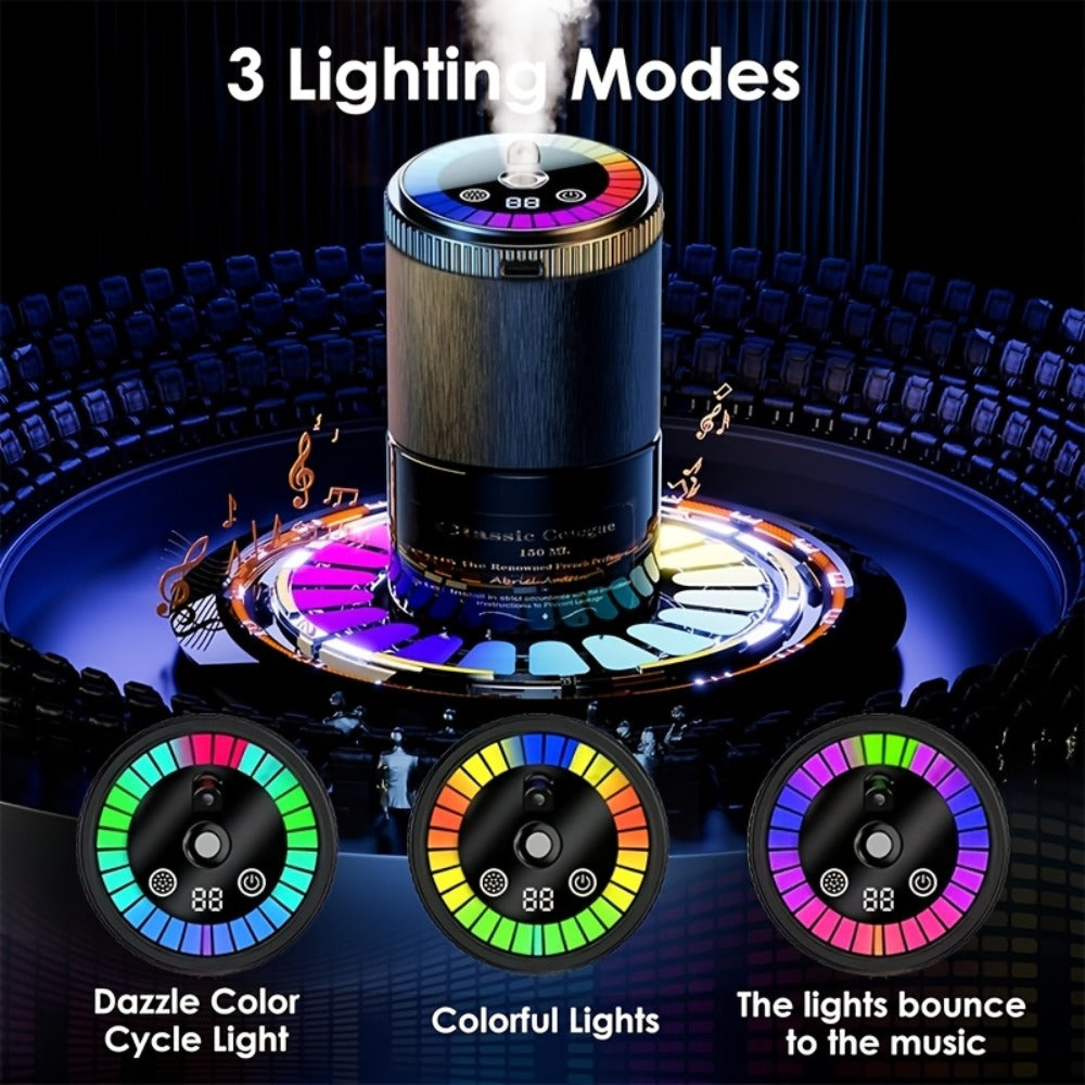 Car Aromatherapy Diffuser with Dynamic Light Show & Starry Sky Projector – USB Rechargeable Air Freshener, Essential Oil Perfume