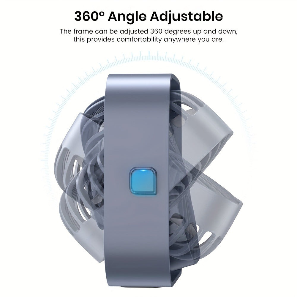 USB Desk Fan Portable, Small Personal Fan 3 Speed Settings 360° Rotation Silent Operation, for Home, Office and Desktop Air Circulation