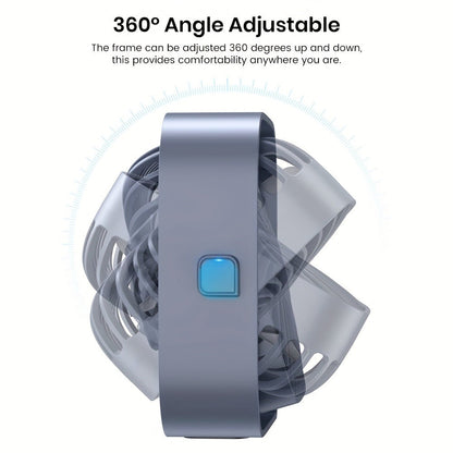 USB Desk Fan Portable, Small Personal Fan 3 Speed Settings 360° Rotation Silent Operation, for Home, Office and Desktop Air Circulation
