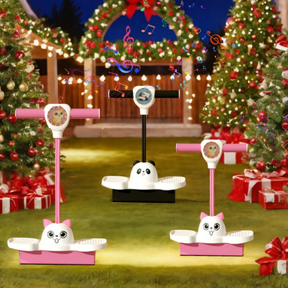 Hop Ball for Kids & Adults Luminous, Thickened Rubber Bouncing Balance Ball, Princess Pink & Panda Black