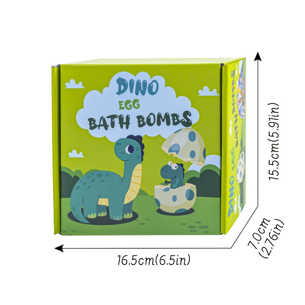 Dinosaur Egg Bath Bombs with Surprise Inside 9 Pack – Kids Fizzy Bath Balls with Hidden Dinosaur Toy