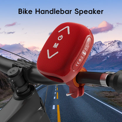 Bluetooth Bike Speaker, IPX5 Handlebar Speaker with Battery, FM, TF, AUX, TWS & Hands-Free Calls