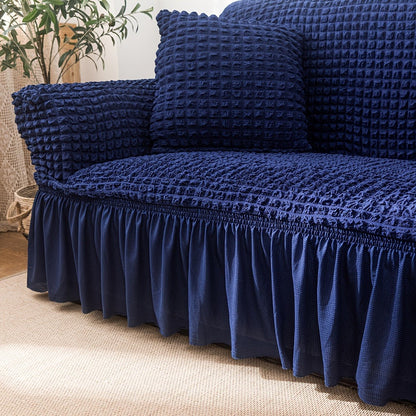 Sofa Cover Seersucker Stretch Slipcover with Elastic Band Closure for 1 to 4-Seater Sofas in Eight Colors