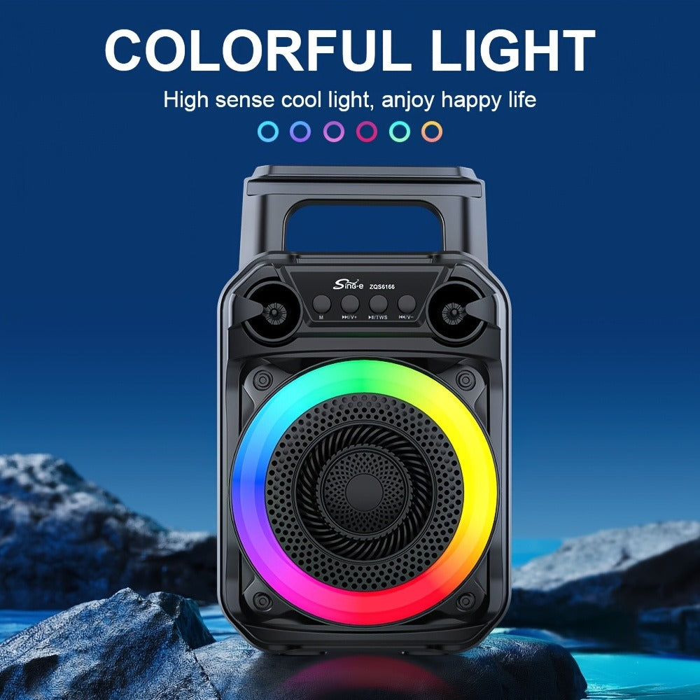 Portable Wireless Karaoke Speaker with Microphone & Bass Boost, TWS Stereo Sound, TF/SD Card Player