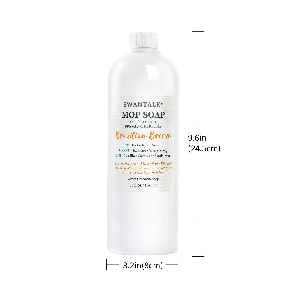 Concentrated Floor Cleaner 4X Formula 32 fl oz, SWANTALK Mop Soap Multi-Surface Streak-Free Floor Wash