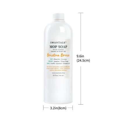Concentrated Floor Cleaner 4X Formula 32 fl oz, SWANTALK Mop Soap Multi-Surface Streak-Free Floor Wash