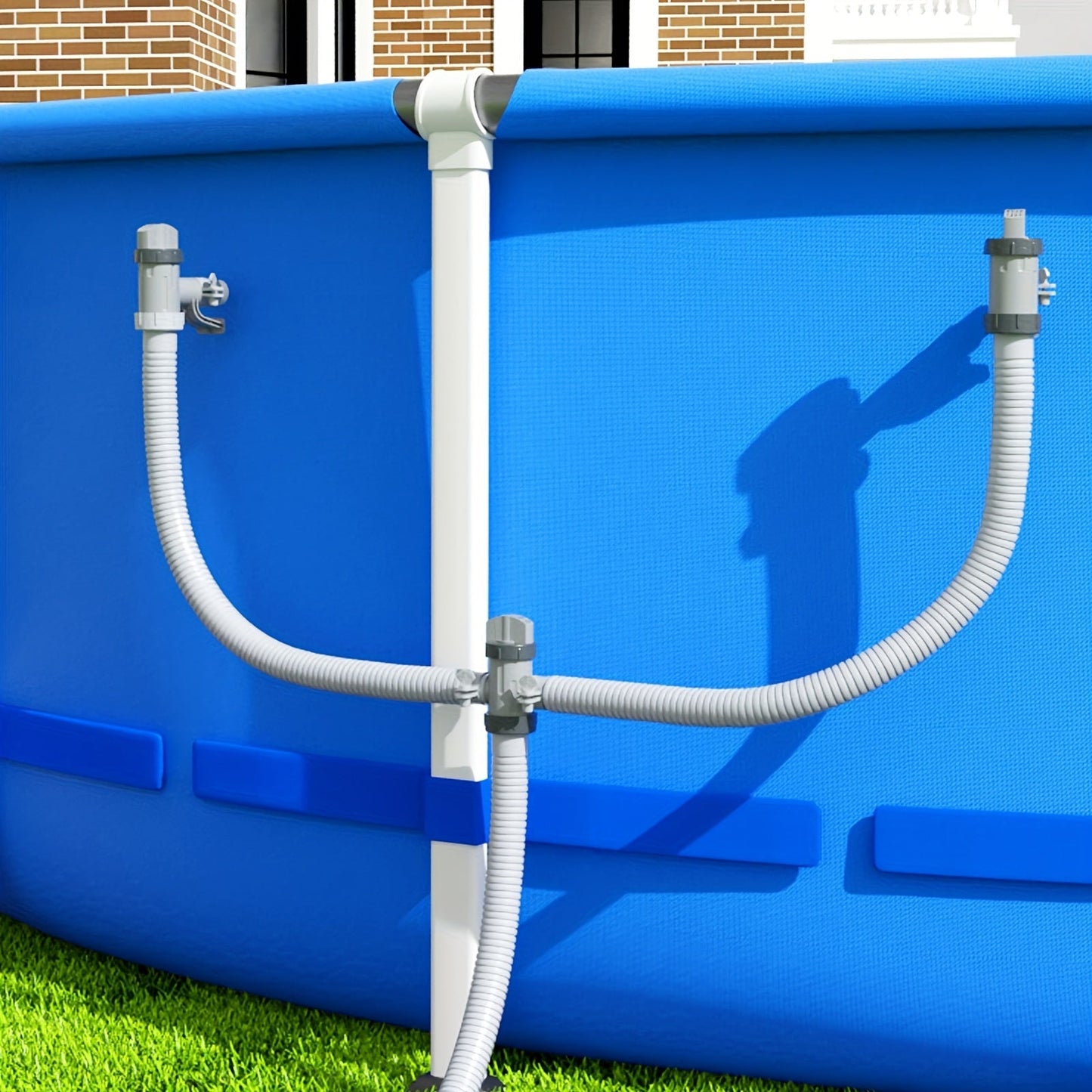 Pool Plunger Valve with Holder for Garden, Patio and Yard Use, with the Listed Configuration
