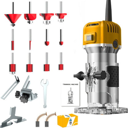 Power Tools Shi Tu Electric Wood Router and Edge Trimmer with Adjustable Speed and Accessory Bundle Options