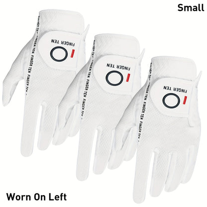 Wet Weather Golf Gloves Rain Grip 3-Pack for Men | Breathable Water-Resistant Golf Gloves for Left & Right Hand