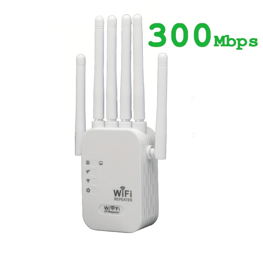WiFi 6 Mesh Extender 1400Mbps 6-Antenna Dual Band - 2.4GHz & 5GHz Whole Home Coverage, One-Button WPS Setup