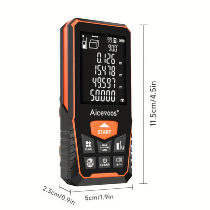 Digital Laser Rangefinder 50M 70M 100M 120M Laser Distance Meter Tape Measure Range Finder for Construction DIY Outdoor Contractor Gift