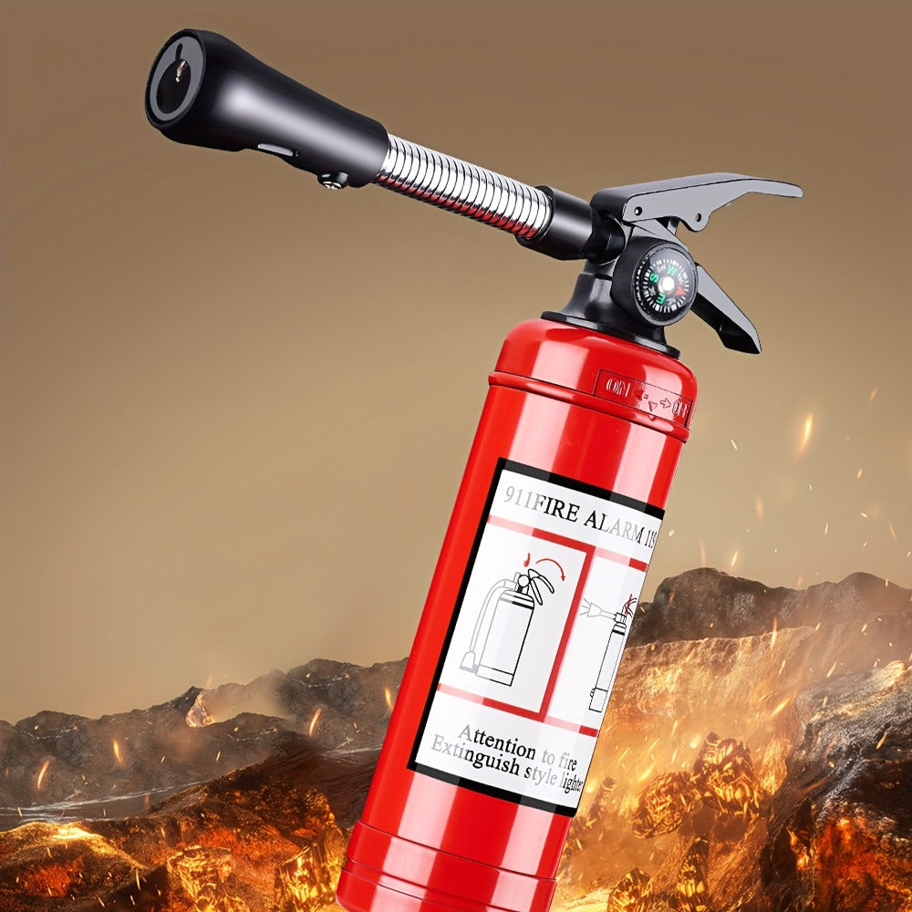 Fire Extinguisher Lighter Refillable Butane Windproof Novelty Lighter Multifunctional Hose for Entryways, Bedrooms and Living Spaces